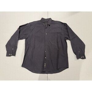 Eddie Bauer Dress Shirt Mens Large Button Up 100% Cotton